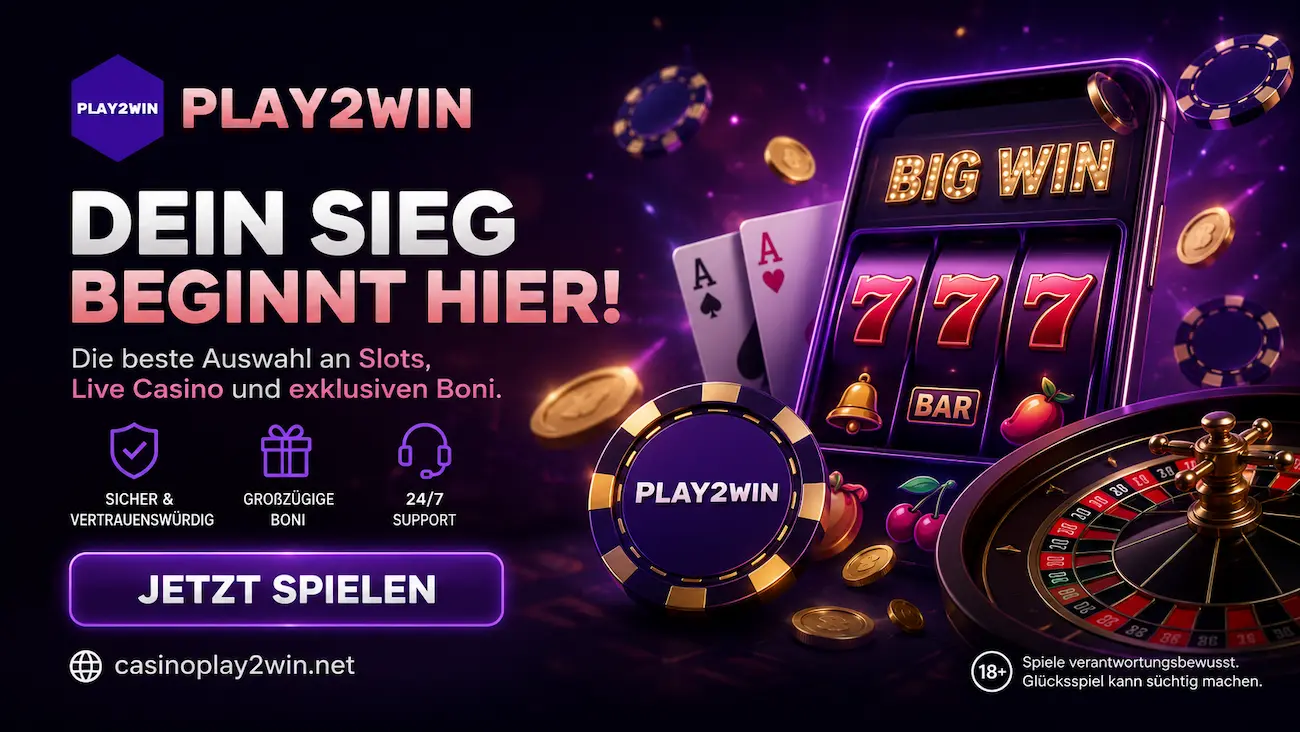 Play2Win Casino – Willkommen auf der offiziellen Play2Win Casino Seite in Deutschland